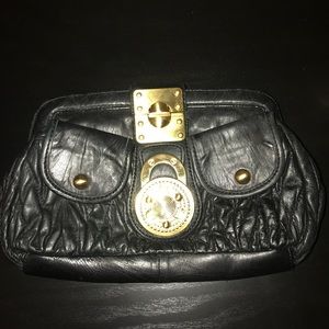 Steve Madden Clutch Purse w/ Beautiful Gold Lock